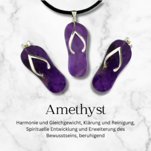 Amethyst Anhänger Flip Flop