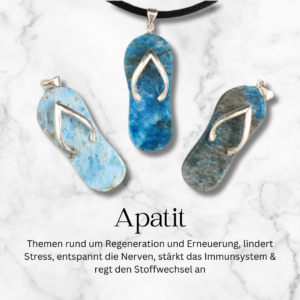 Apatit Anhänger Flip Flop