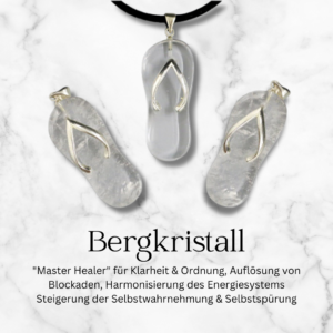 Bergkristall Anhänger Flip Flop