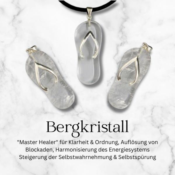 Bergkristall Anhänger Flip Flop