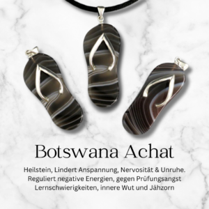 Botswana Achat Anhänger Flip Flop