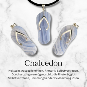 Chalcedon Anhänger Flip Flop