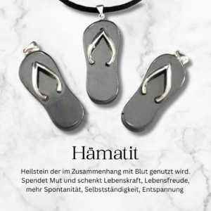 Hämatit Anhänger Flip Flop