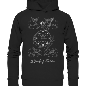 Wheel of Fortune , Rad des Schicksals Tarot Karte Hoodie  - Organic Fashion Hoodie